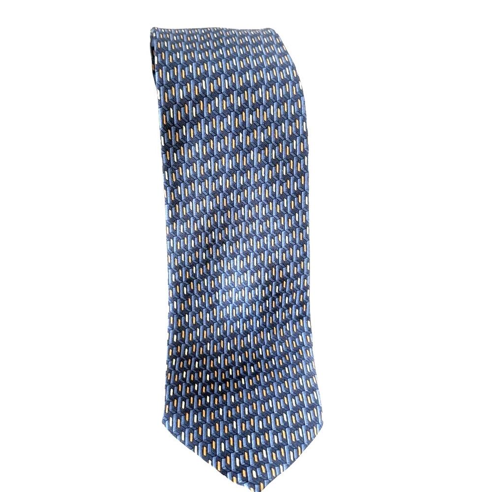 Vtg Schaffner Düsseldorf Krefeld 100% Neck Tie Cubist Geometric Modern Dad Work